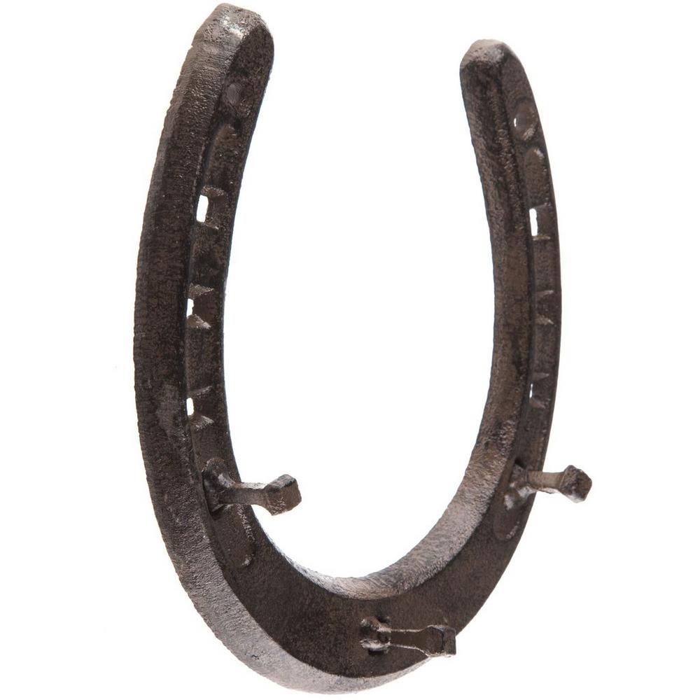 Horseshoe Metal Wall Decor With Hooks