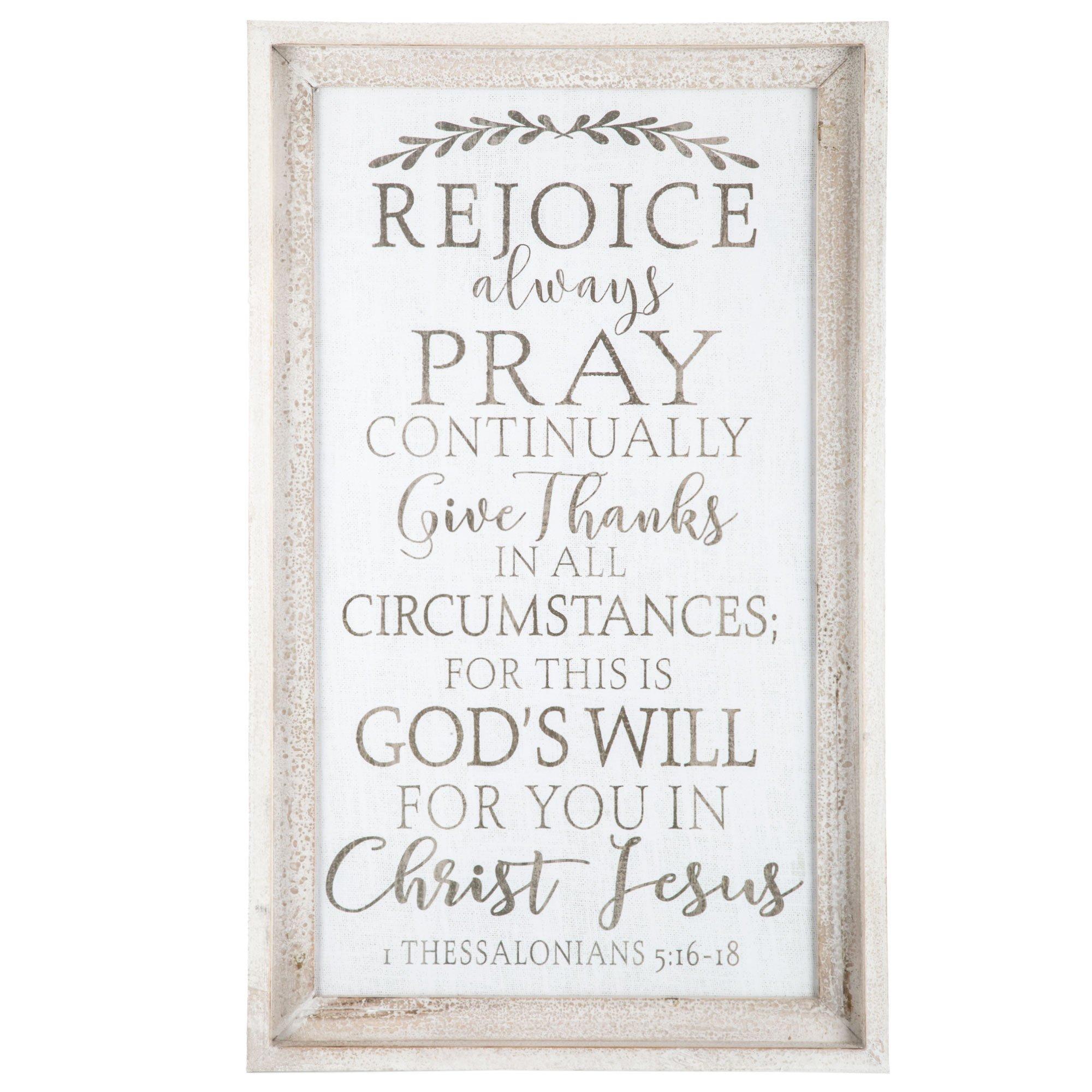 1 Thessalonians 5:16-18 Wood Wall Decor