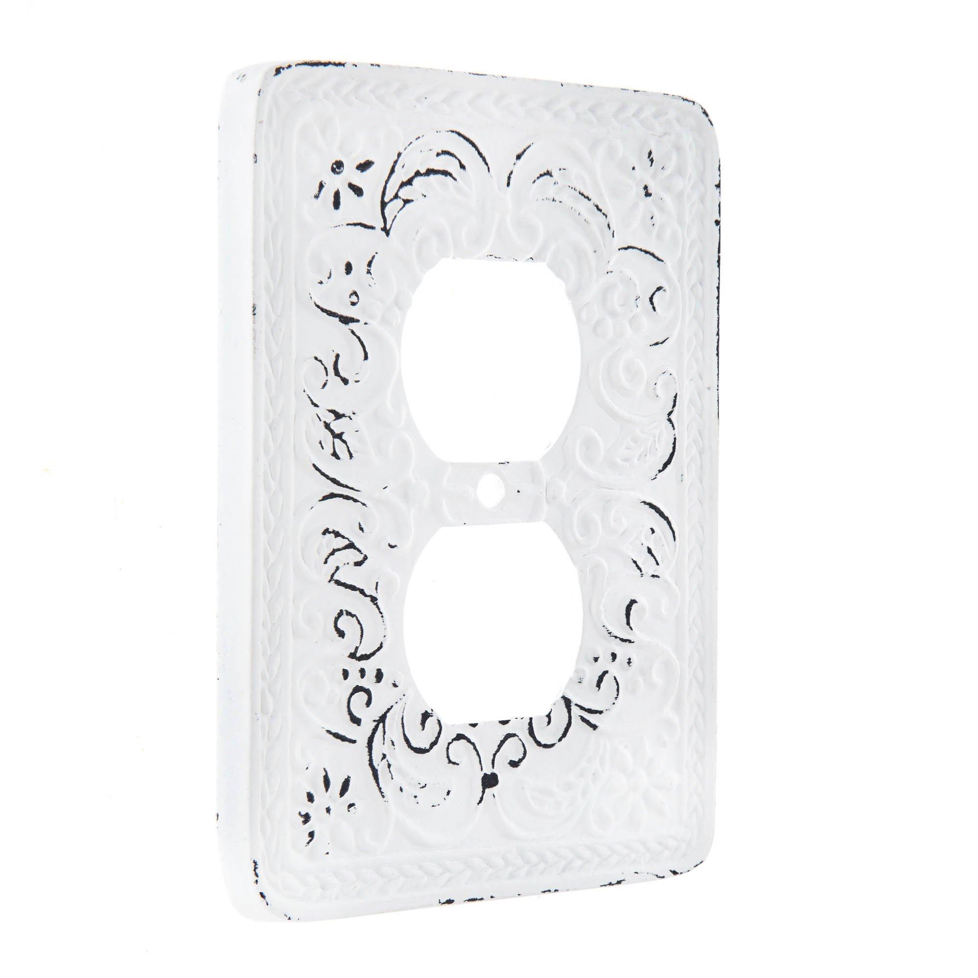 Distressed White Scroll Metal Outlet Cover Hobby Lobby 1481514