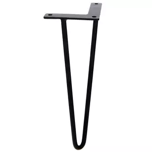 Matte Black Hairpin Metal Table Leg