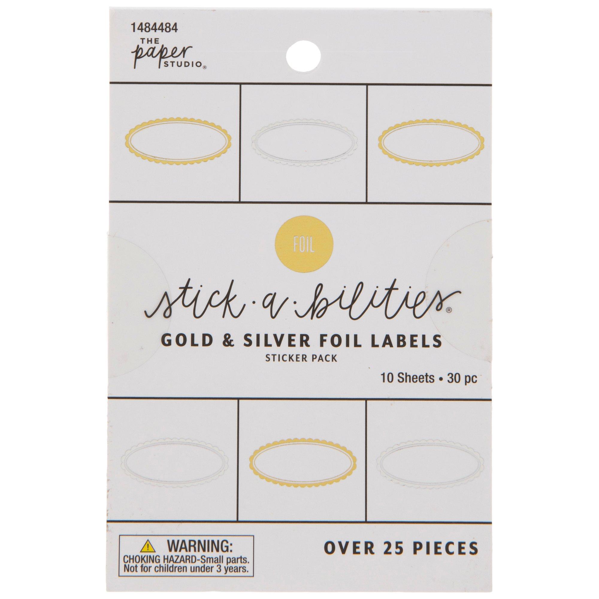 Gold & Silver Star Foil Stickers, Hobby Lobby