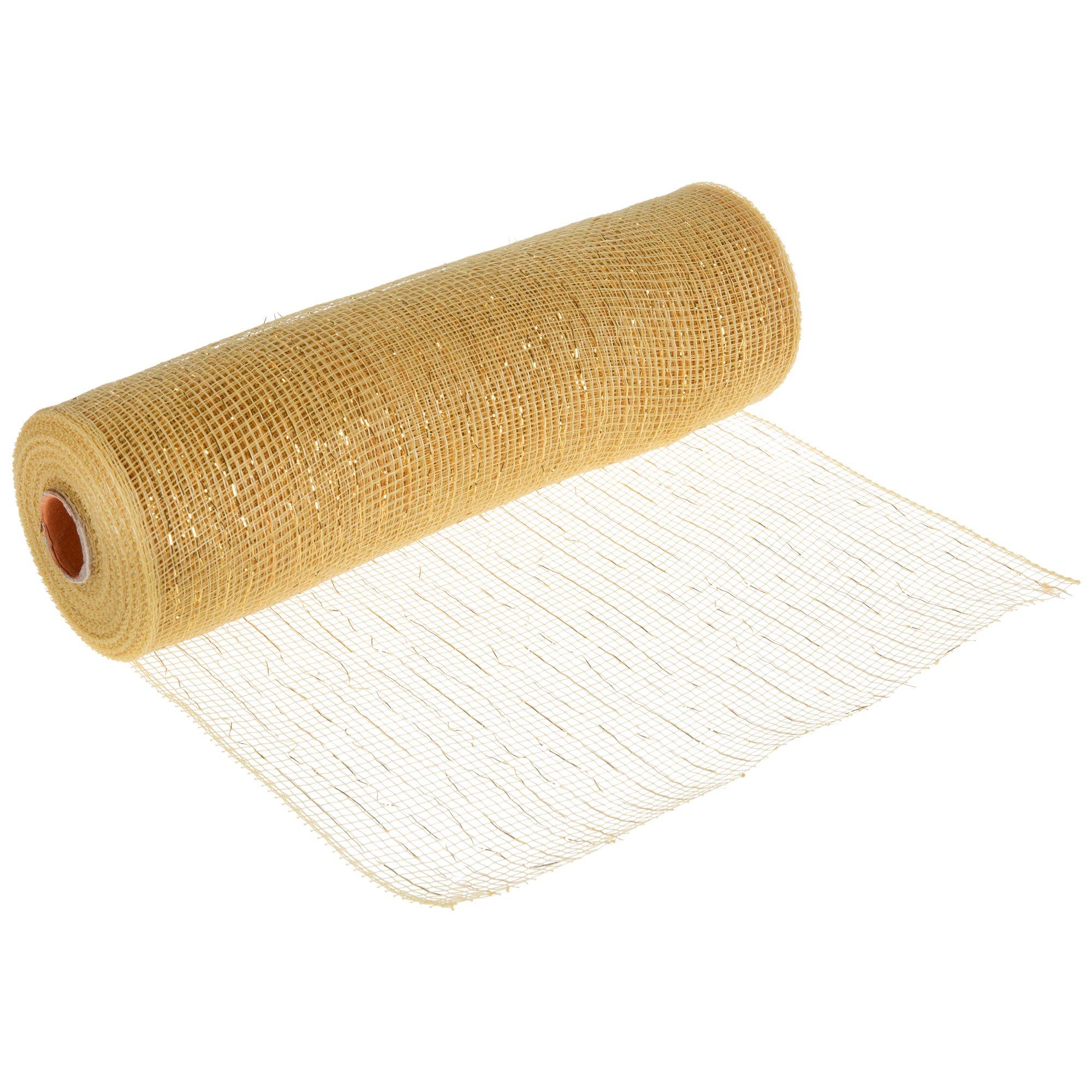 Metallic Gold Striped Deco Mesh Ribbon 10" Hobby Lobby 1485101
