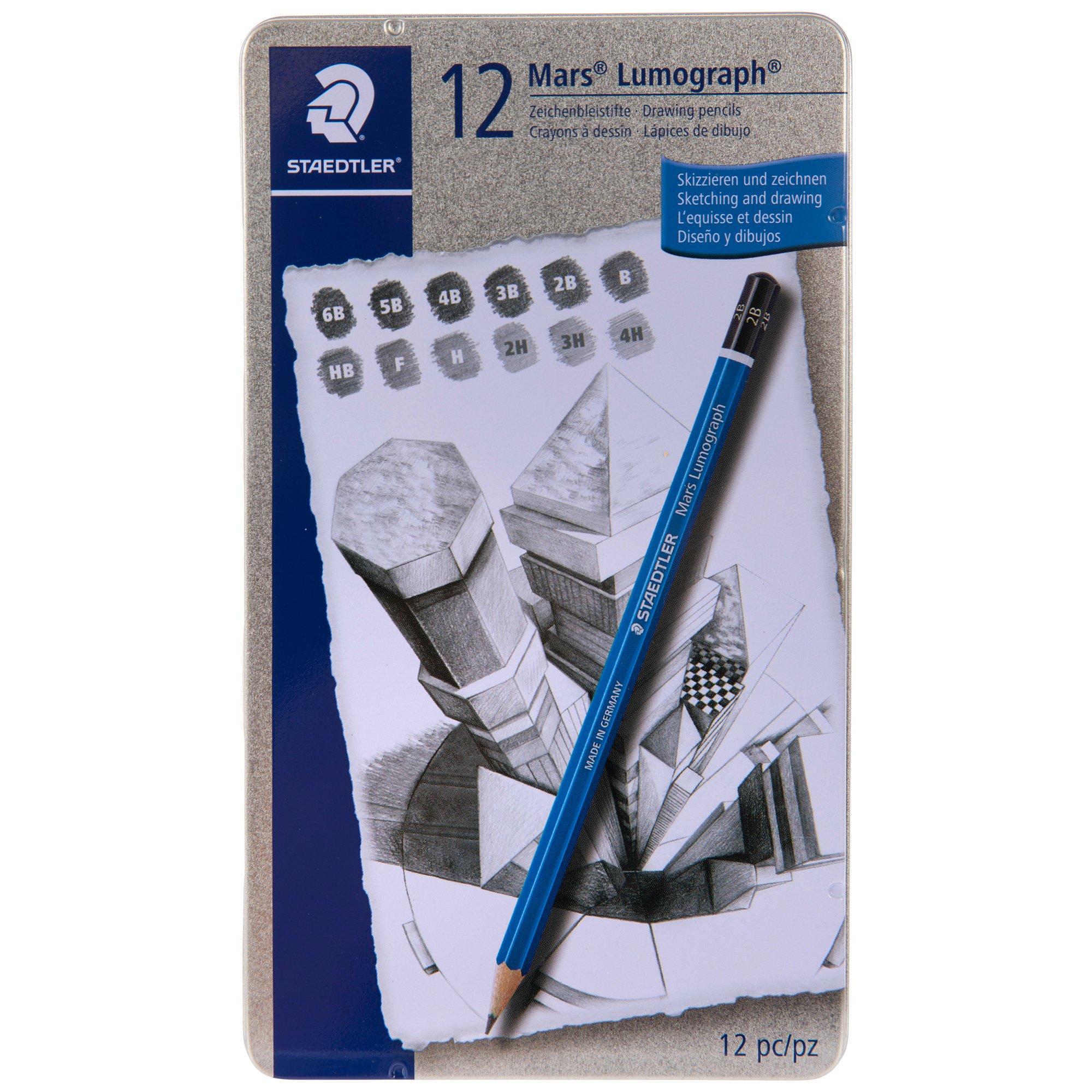 1pc Staedtler Mars Lumograph Sketching Pencil Artist Professional Drawing  Graphite Pencil 12B-10H Lead Grade