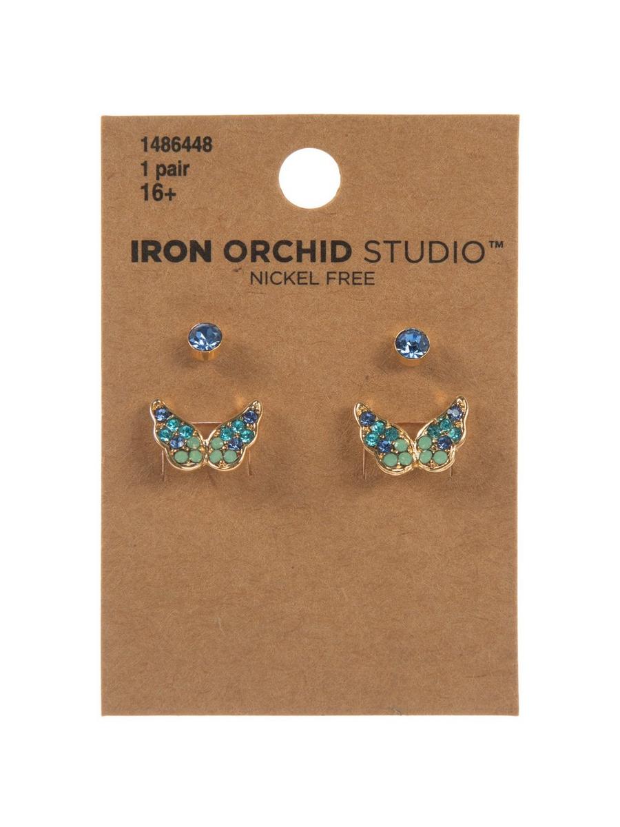 Butterfly Rhinestone Jacket Earrings | Hobby Lobby | 1486448
