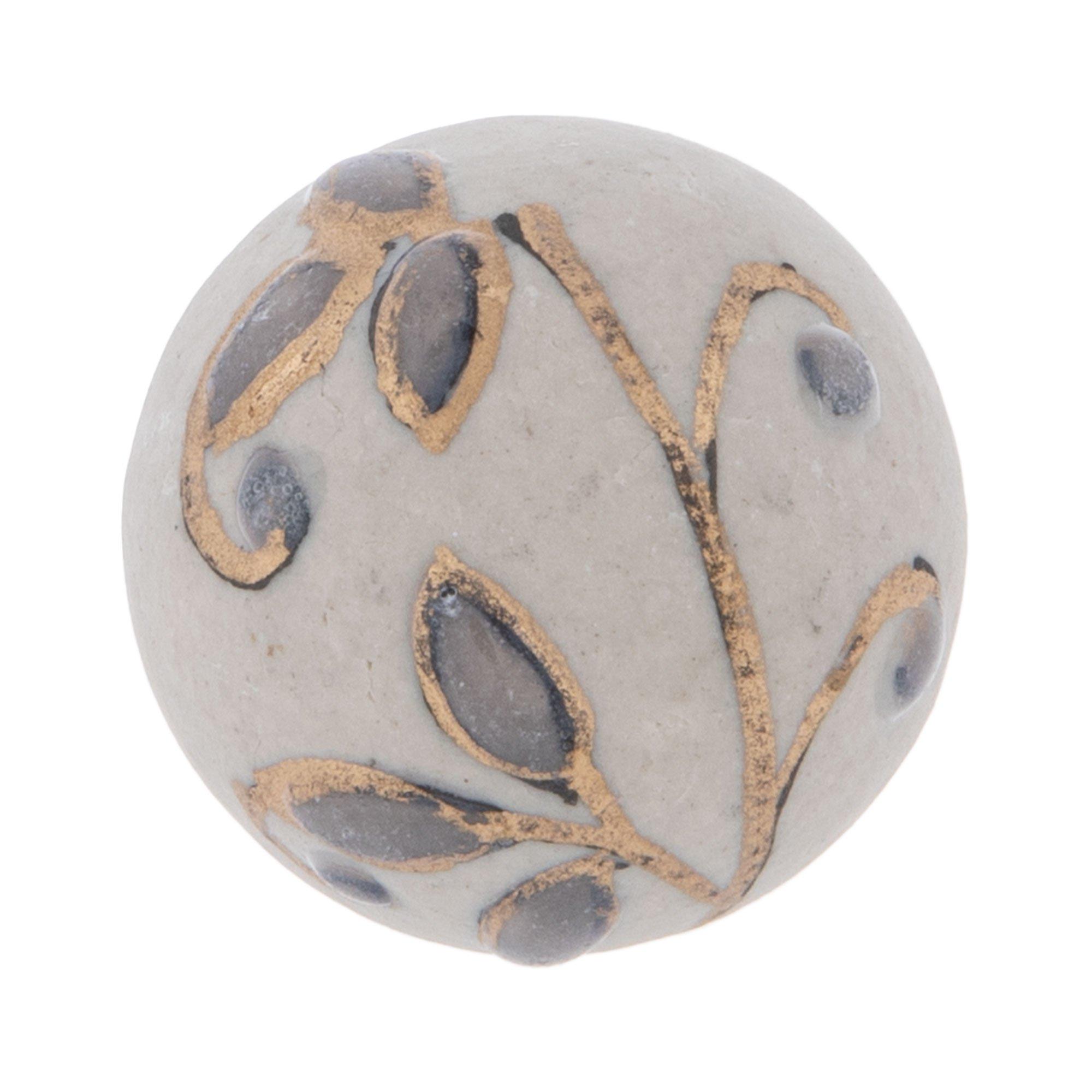 Gray Floral Swirl Knob | Hobby Lobby