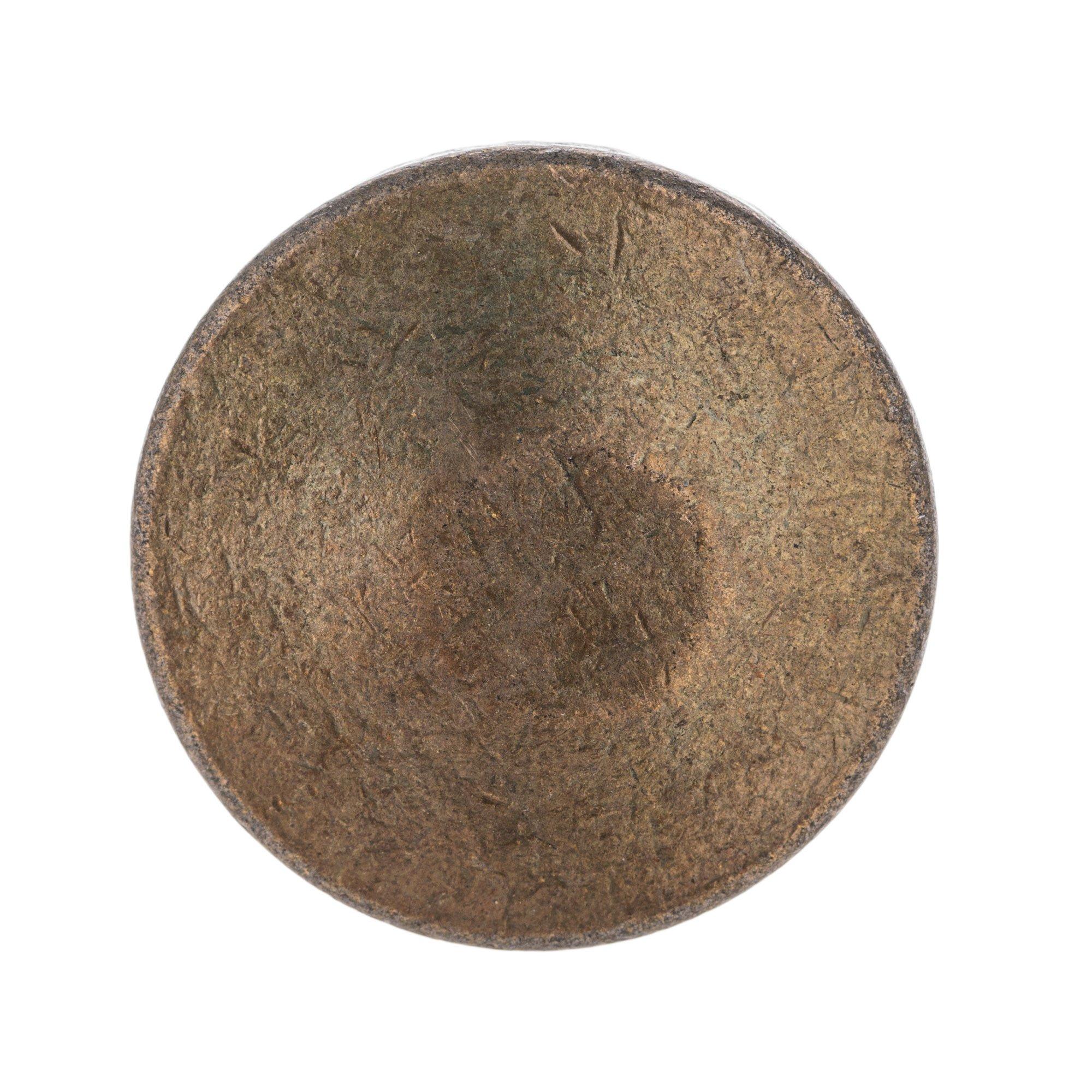 Antique Bronze Flat Knob view 1