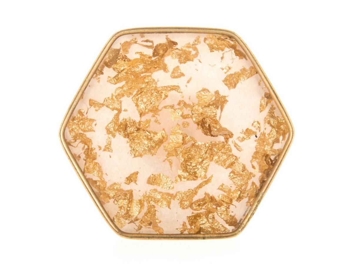 Gold Flake Hexagonal Knob | Hobby Lobby | 1491414