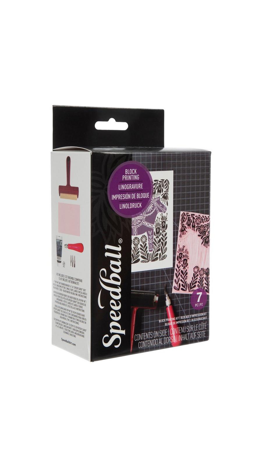 Speedball Art Products 3471,Super Value Block Printing Starter Kit, Meerkleuren