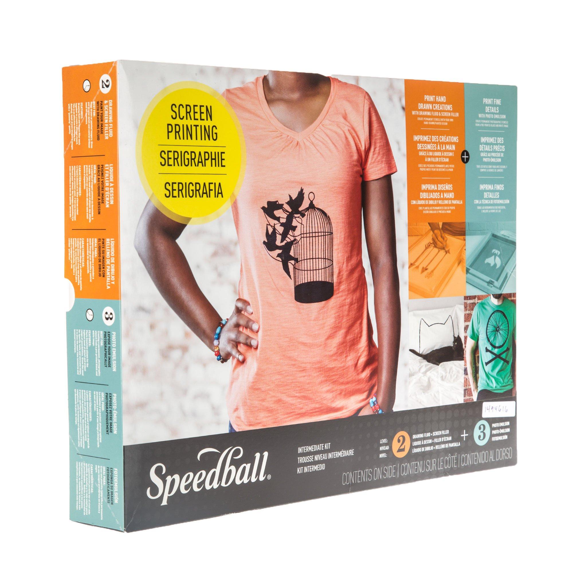 Fluorescent Speedball Screen Printing Ink - 4 Piece Set