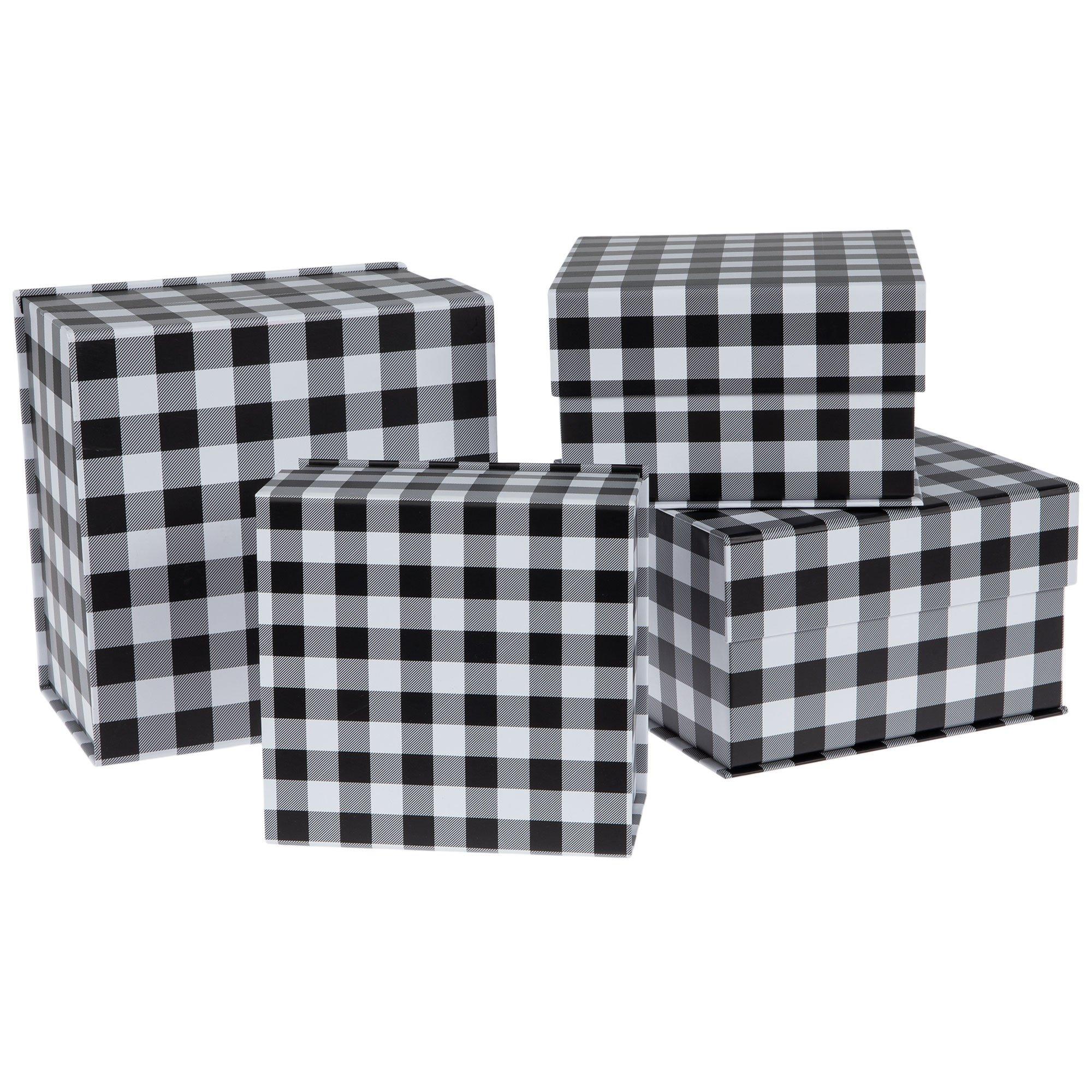 Black & White Buffalo Check Gift Bag, Hobby Lobby