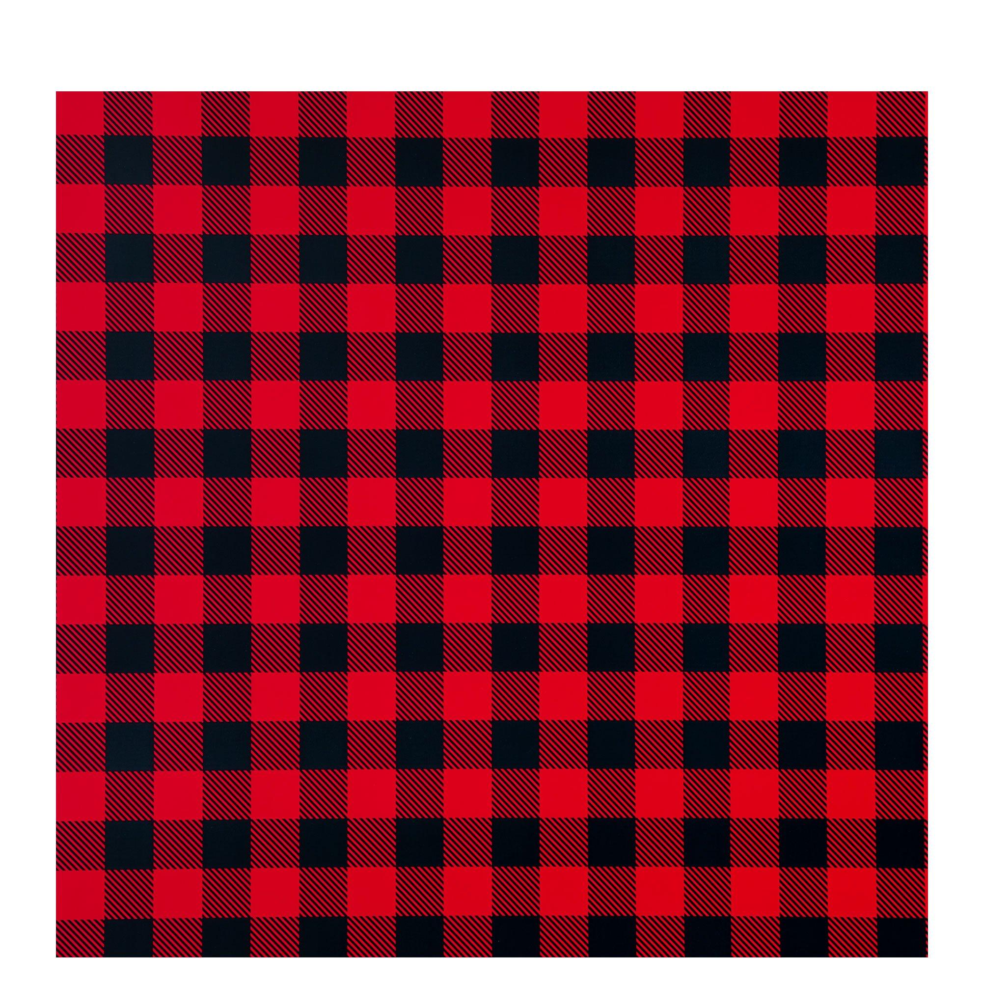 Buffalo Check/Tree Gridline Kraft Wrapping Paper - Styles May Vary