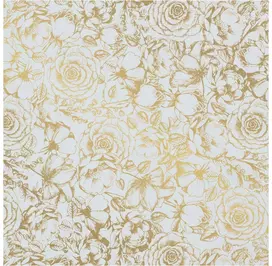 white and gold floral background