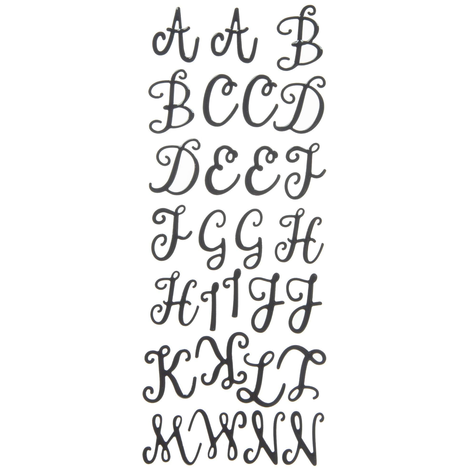 Foil Script Alphabet Stickers Hobby Lobby 1498898