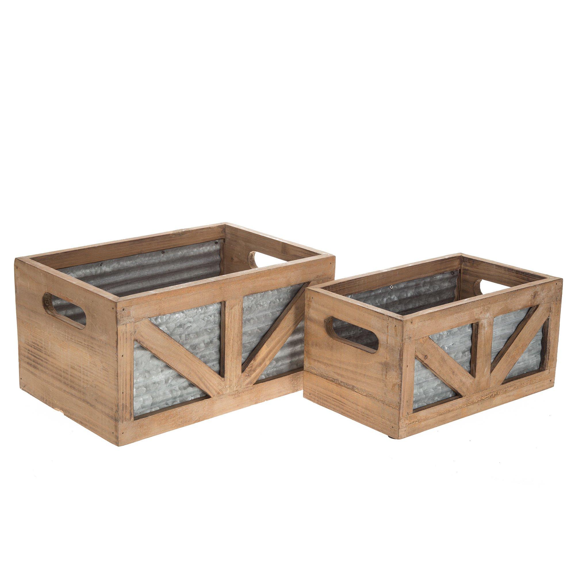 Corrugated Metal Backed Crate Set Hobby Lobby 1500222