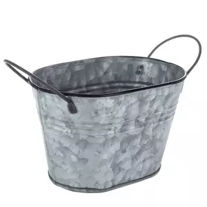 Oval Galvanized Metal Container