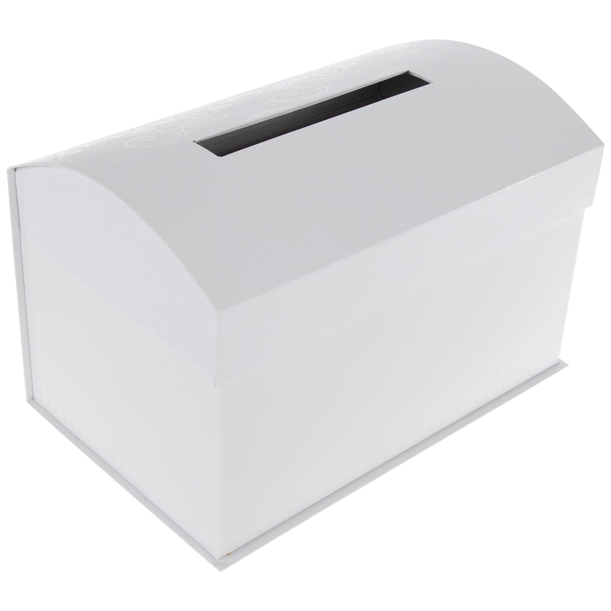 Take A Vow Wedding Cards Box, 1 Each, White