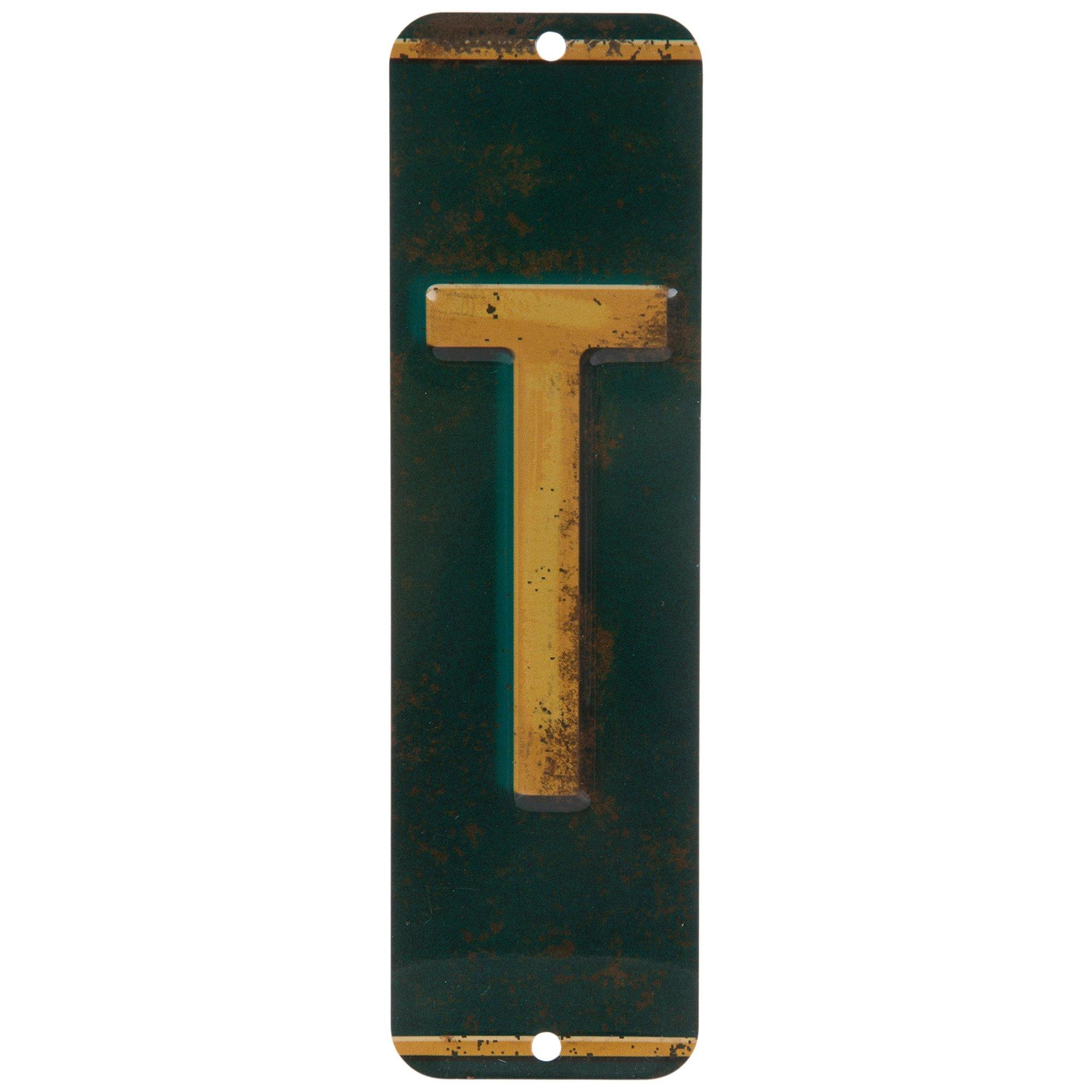 License Plate Letter Metal Sign