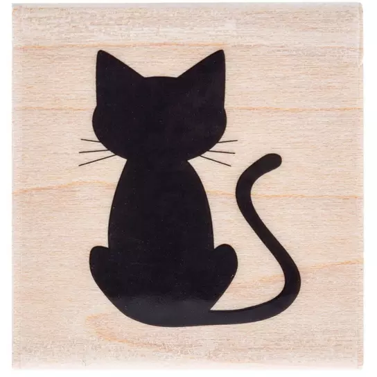 Black Cat Rubber Stamp, Hobby Lobby