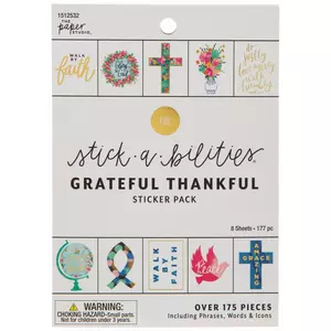 Grateful & Thankful Foil Stickers