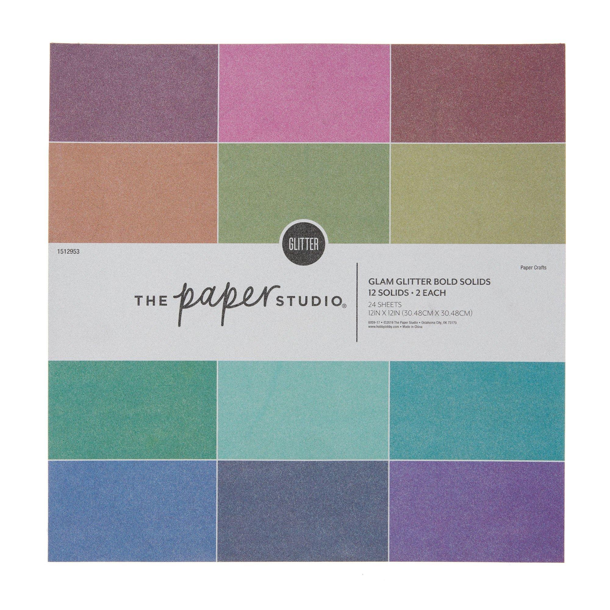 Glam Glitter Solids Paper Pack 12" x 12" Hobby Lobby 1512953