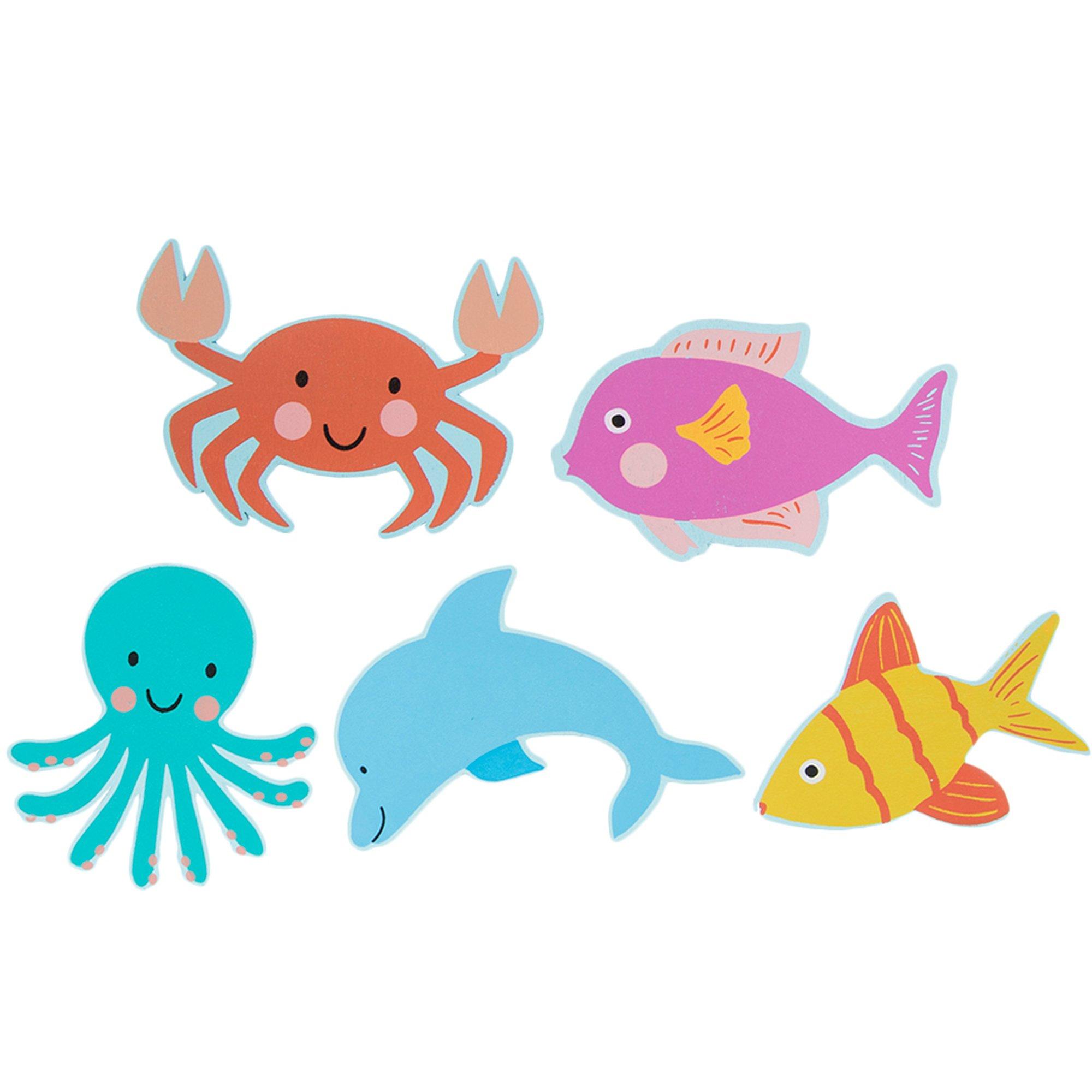 NEGJ Unfinished Wood Cutouts Ocean Animals Wooden Paint Crafts Wooden  Shapes For Crafts Sea Animals Wooden Painting Crafts For Kids Animal Wood  Pieces For DIY Pr 