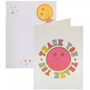 Holographic Smiley Face Thank You Cards