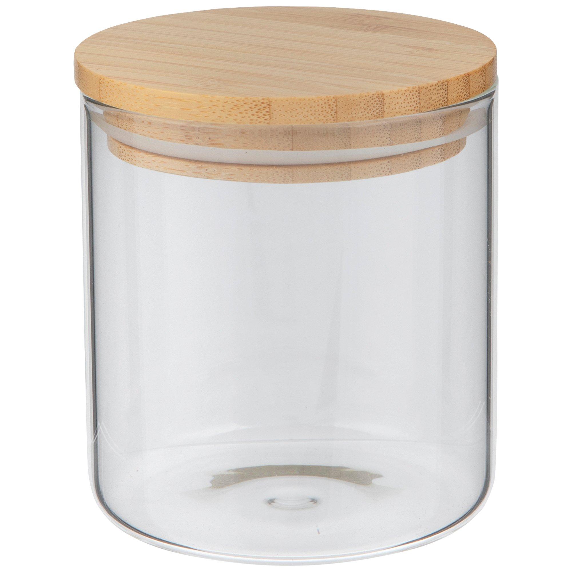Glass Jar With Bamboo Lid Hobby Lobby 1521996