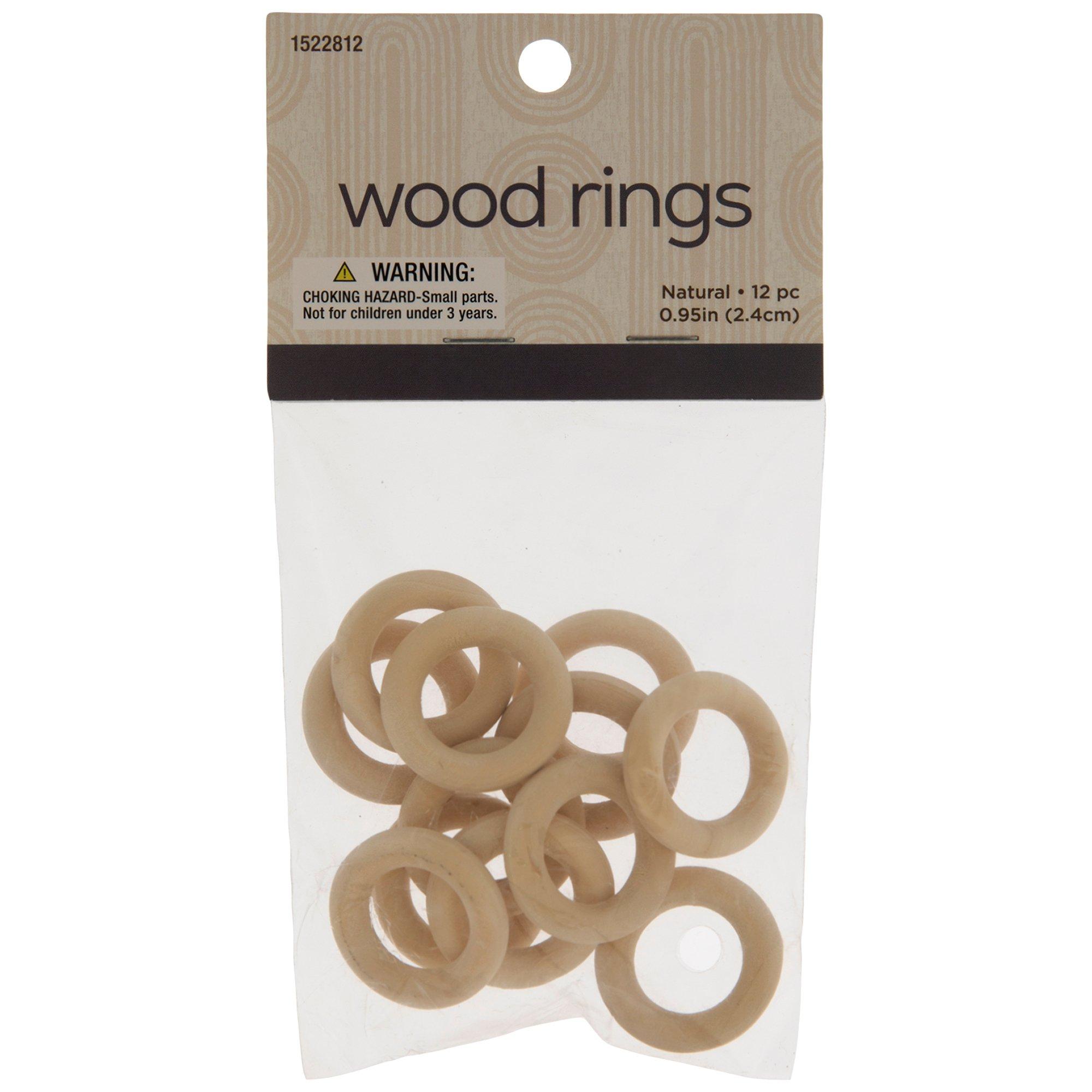 Wood Rings 0.95" dimensions view 1