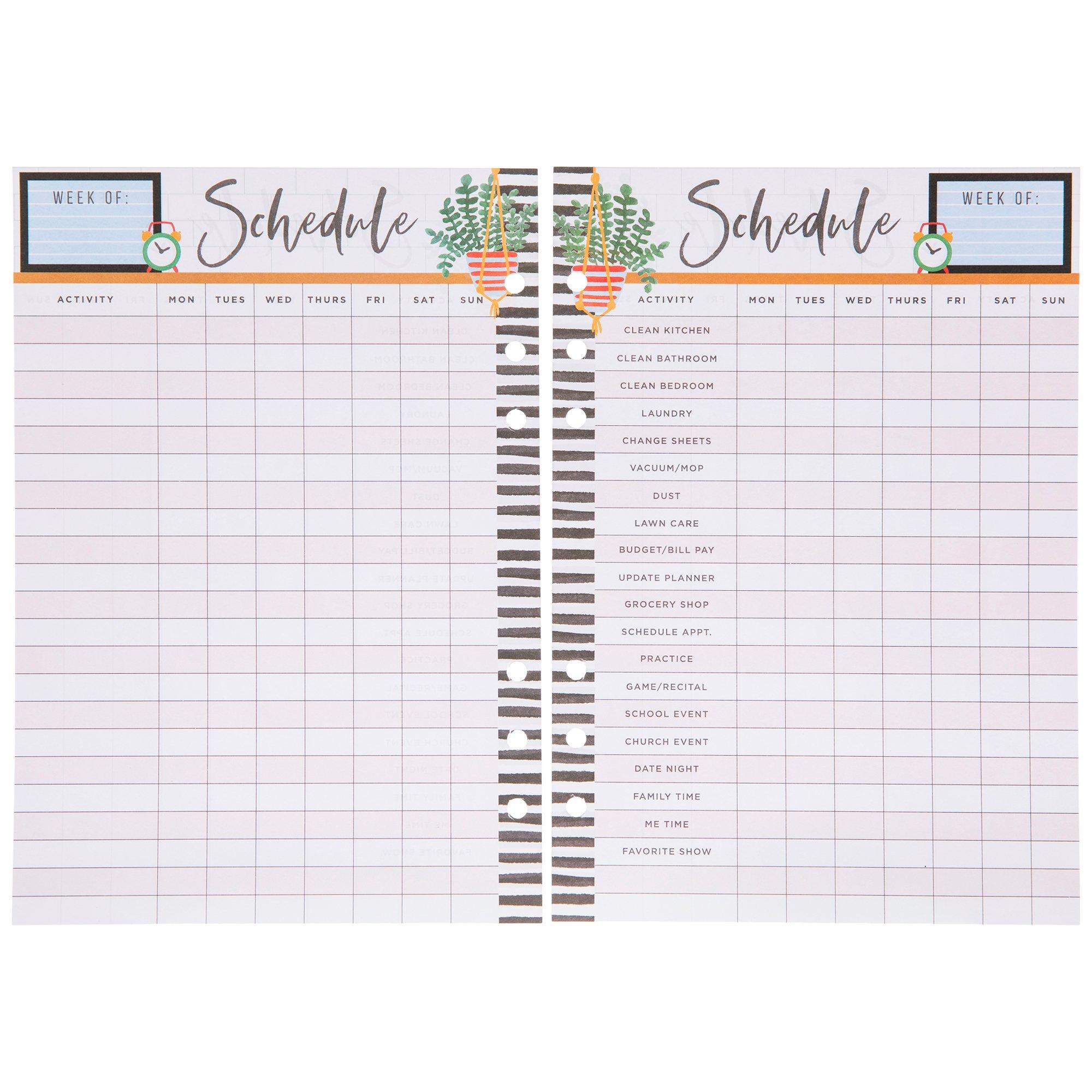 Weekly Schedule Inserts Hobby Lobby 1525708