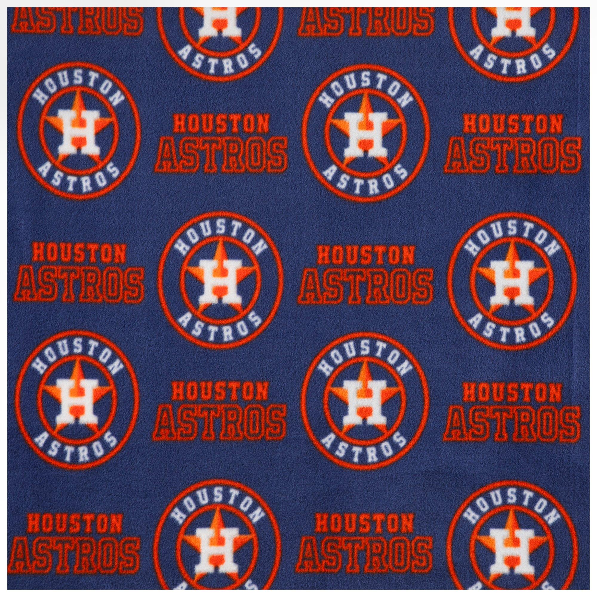 MLB Houston Astros Plaid Flannel Fabric by the Yard 60075B 