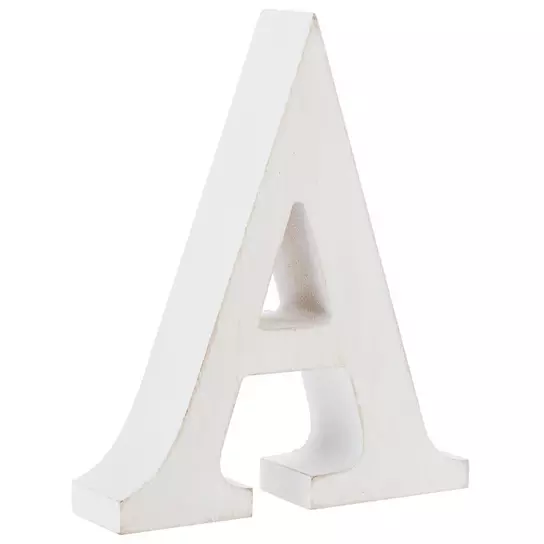White Wood Letters 3 inch, Wood Letters for DIY Party Projects (M)