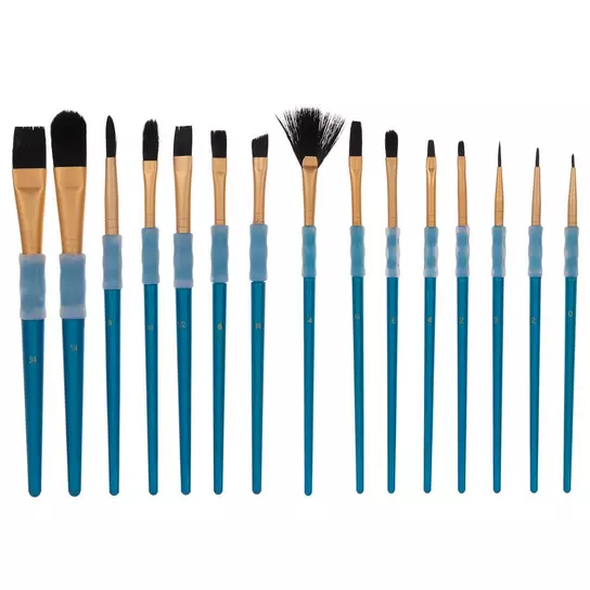15pc Arts and Crafts Paintbrush Set