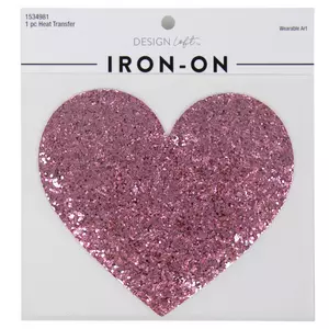 Simplicity Polyester Fashion Hearts Iron-On Applique - Red - S Each