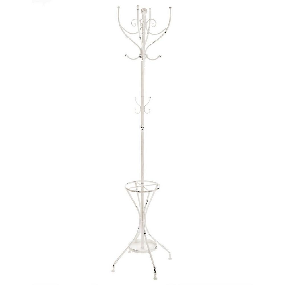 White Metal Coat Rack