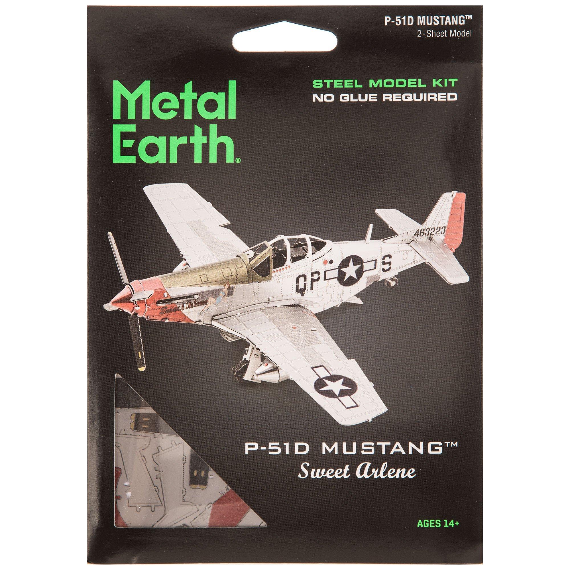 maquette avion puzzle 3D en métal à monter P-51 mustang metal earth