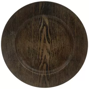 Wood Look Grain Charger Plate