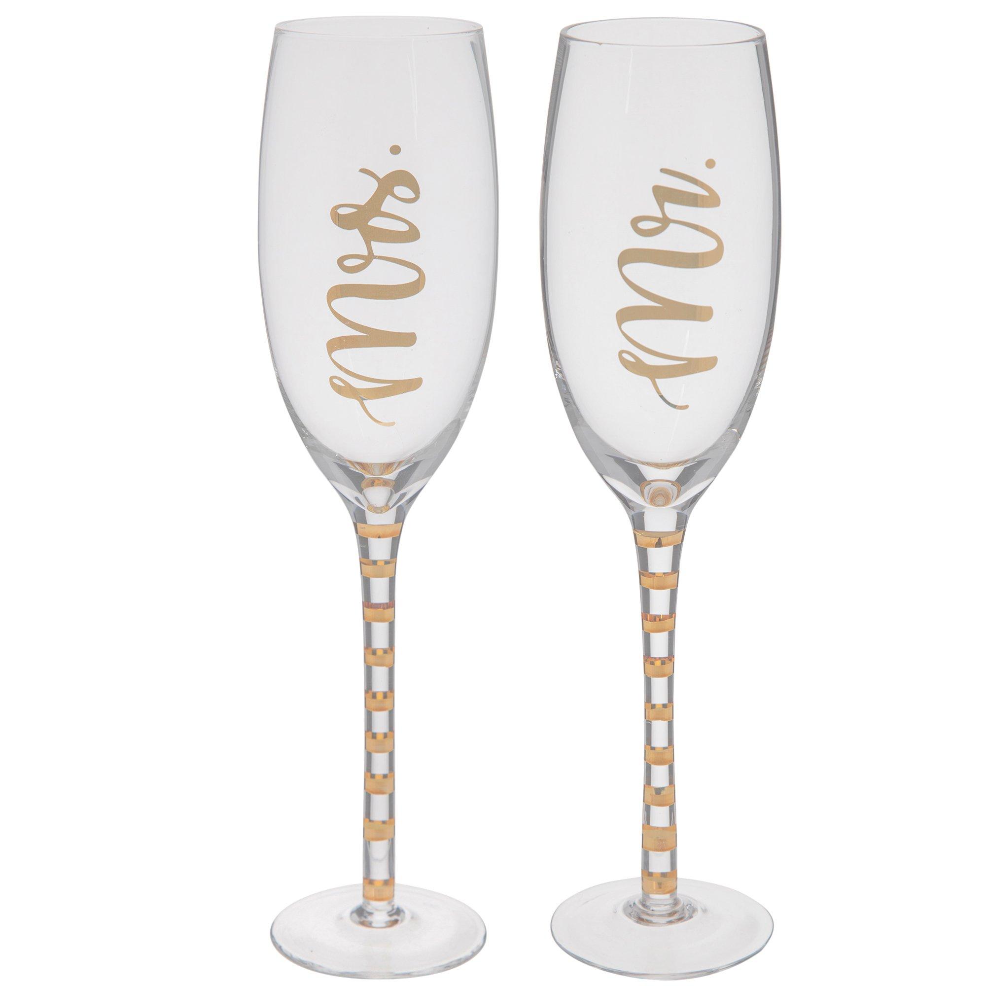 Gold Mr & Mrs Toasting Glasses Hobby Lobby 1544071