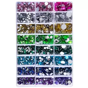 Transparent Acrylic - Assorted Colors Gemstones - 1 lb