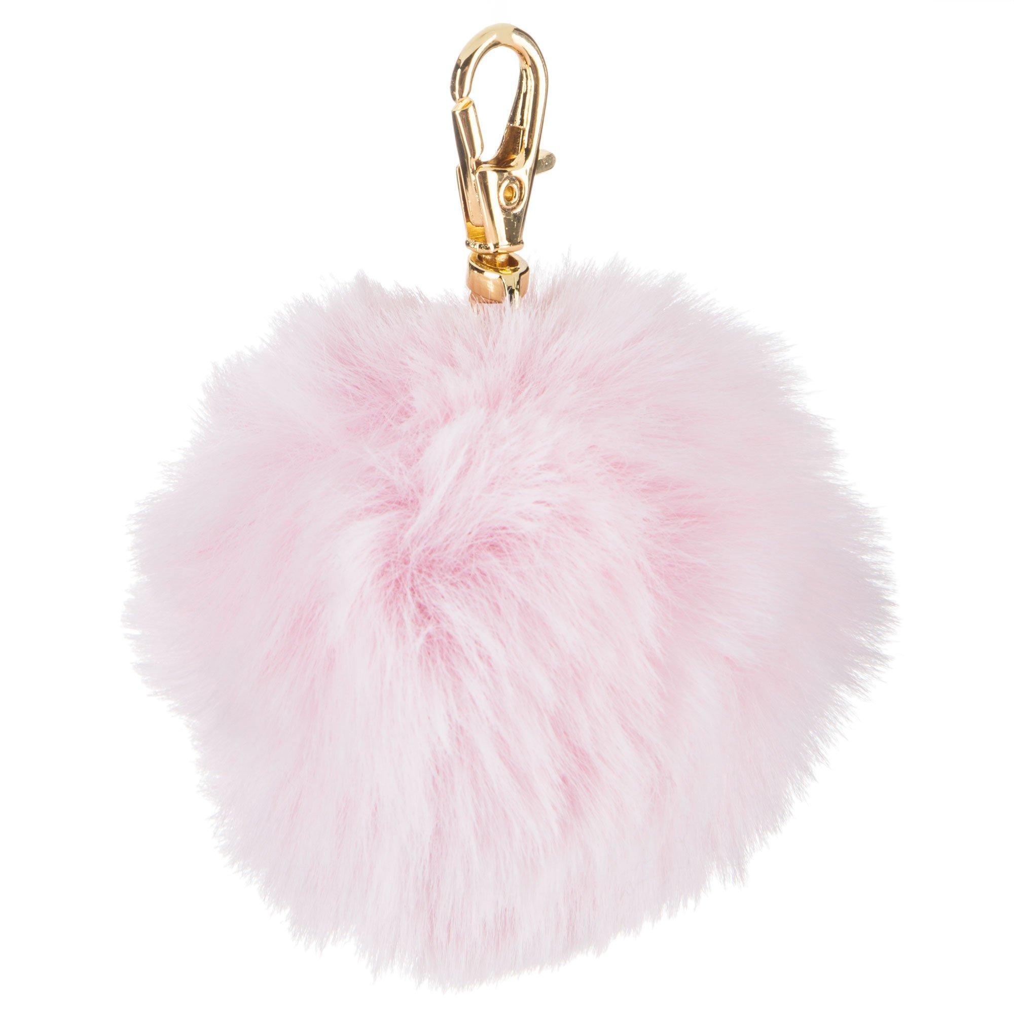 Soft Pink Pom Pom Keychain
