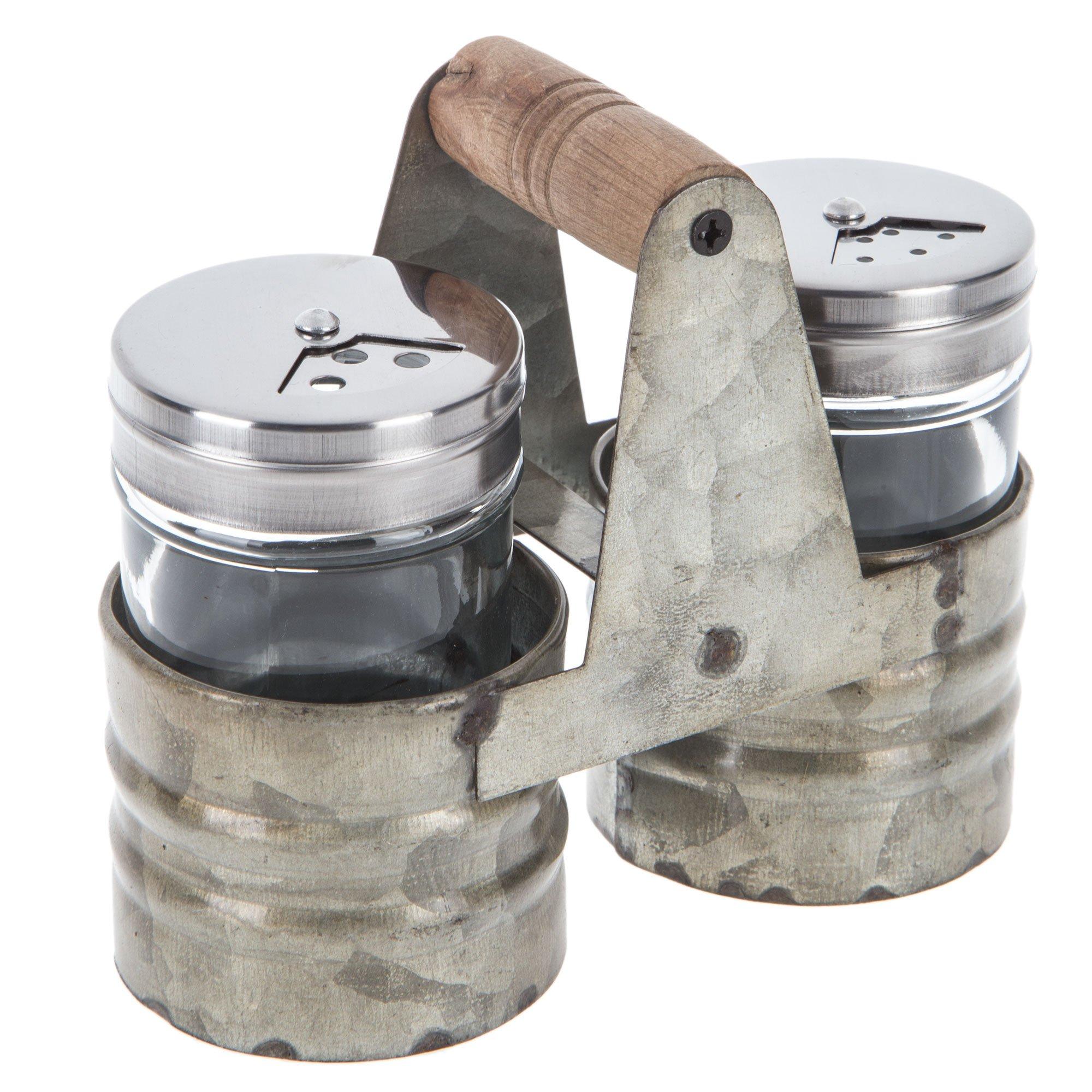 Galvanized Metal Salt & Pepper Shakers Hobby Lobby 1548312