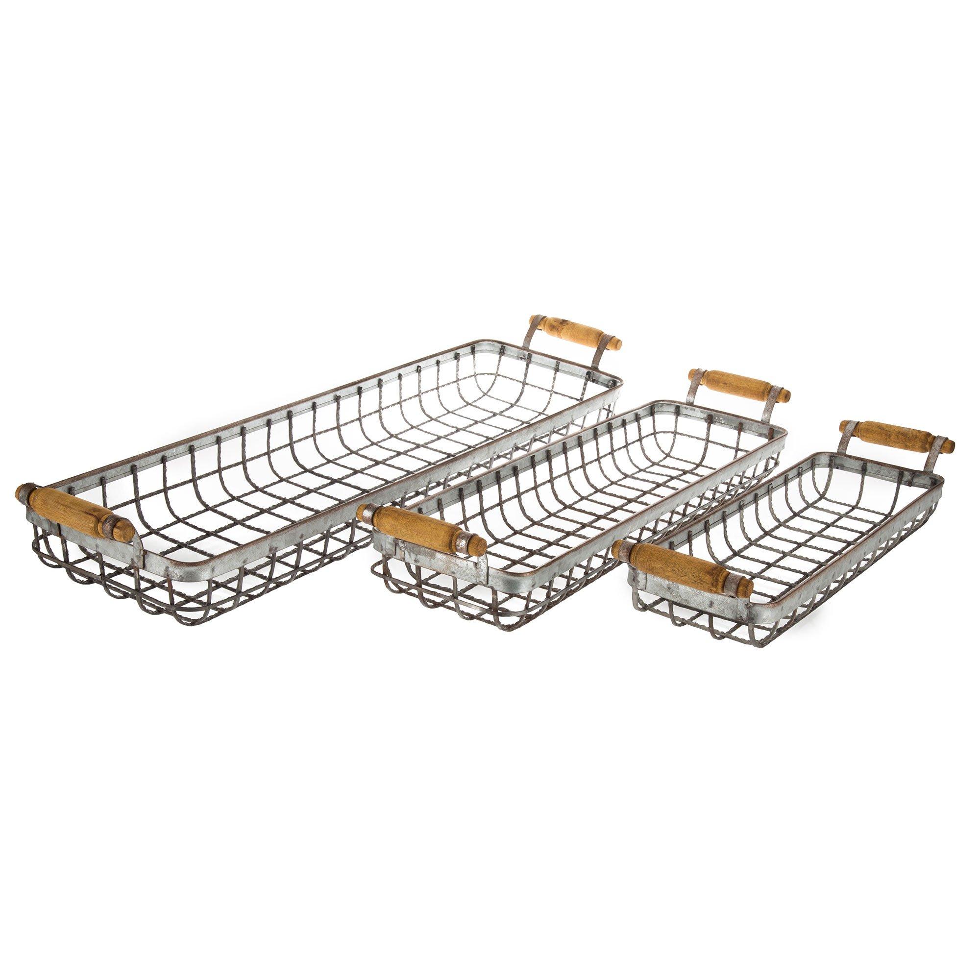 Galvanized Wire Basket Set Hobby Lobby 1548932