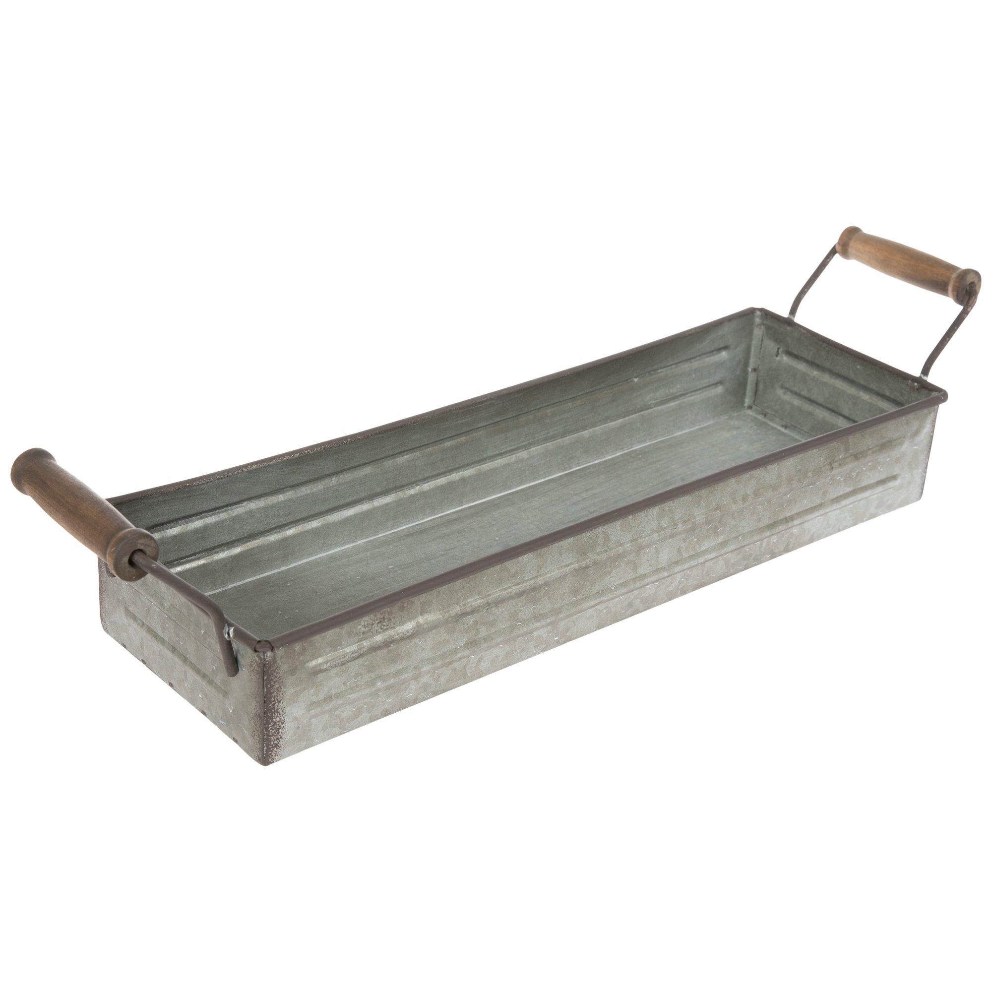Galvanized Metal Tray view 1
