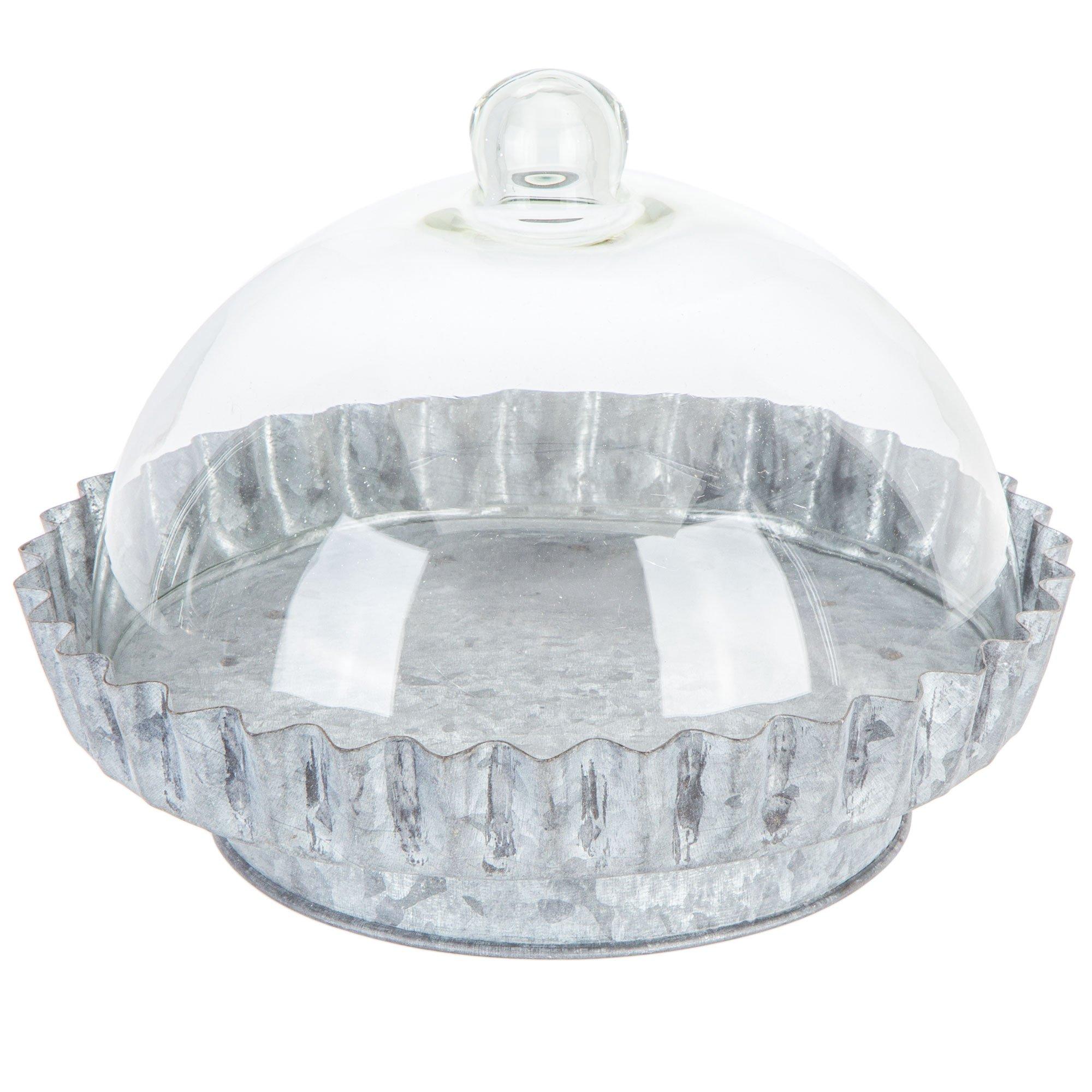 WHOLE HOUSEWARES Glass Cake Stand with Dome  Holder & Display, 10.7 H x  11.5 L x 11.5 W - Kroger