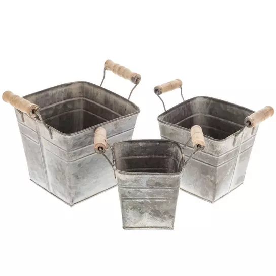 Galvanized Metal Container With Handles, Hobby Lobby