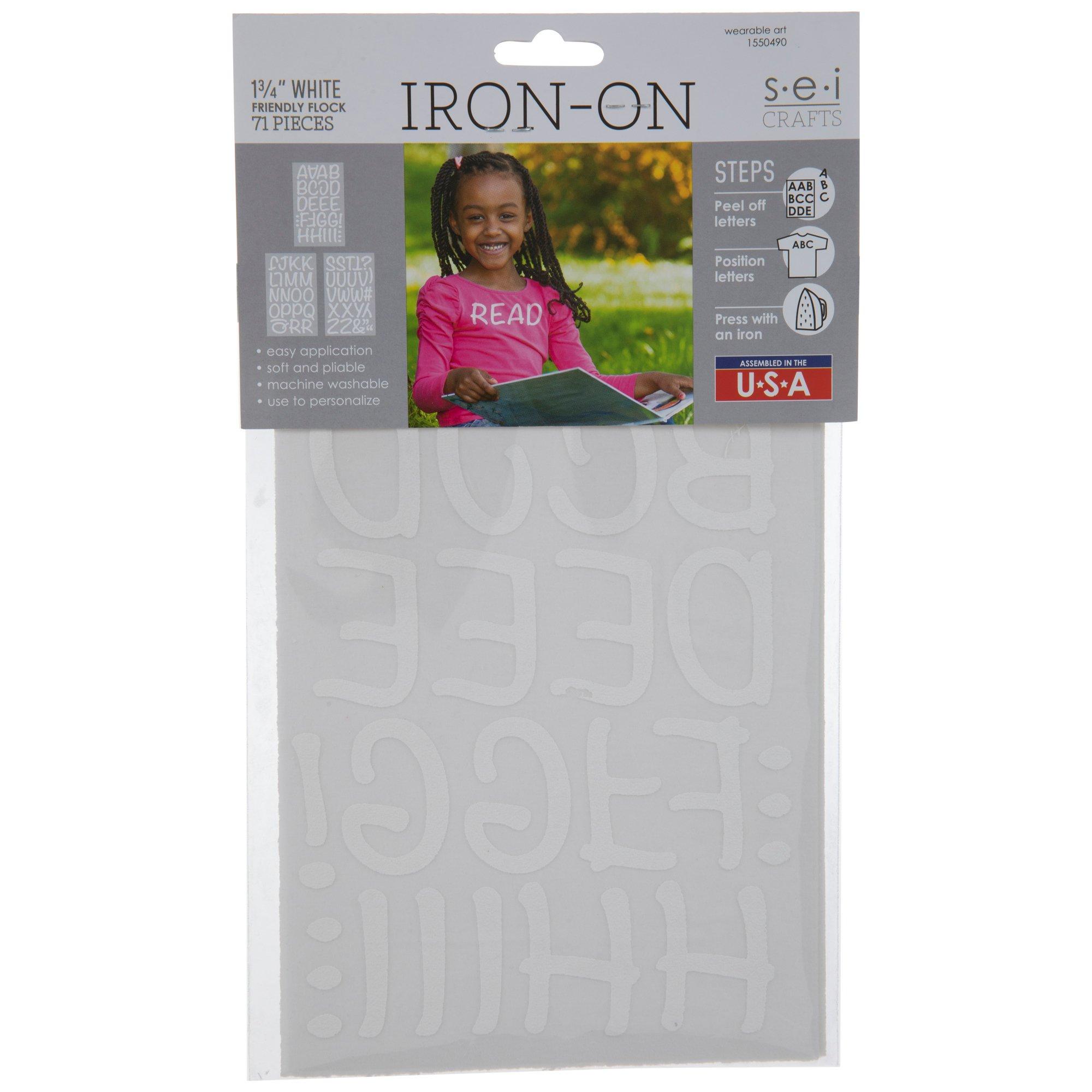 Friendly Flocked Letter Iron-On Transfer | Hobby Lobby | 1550490