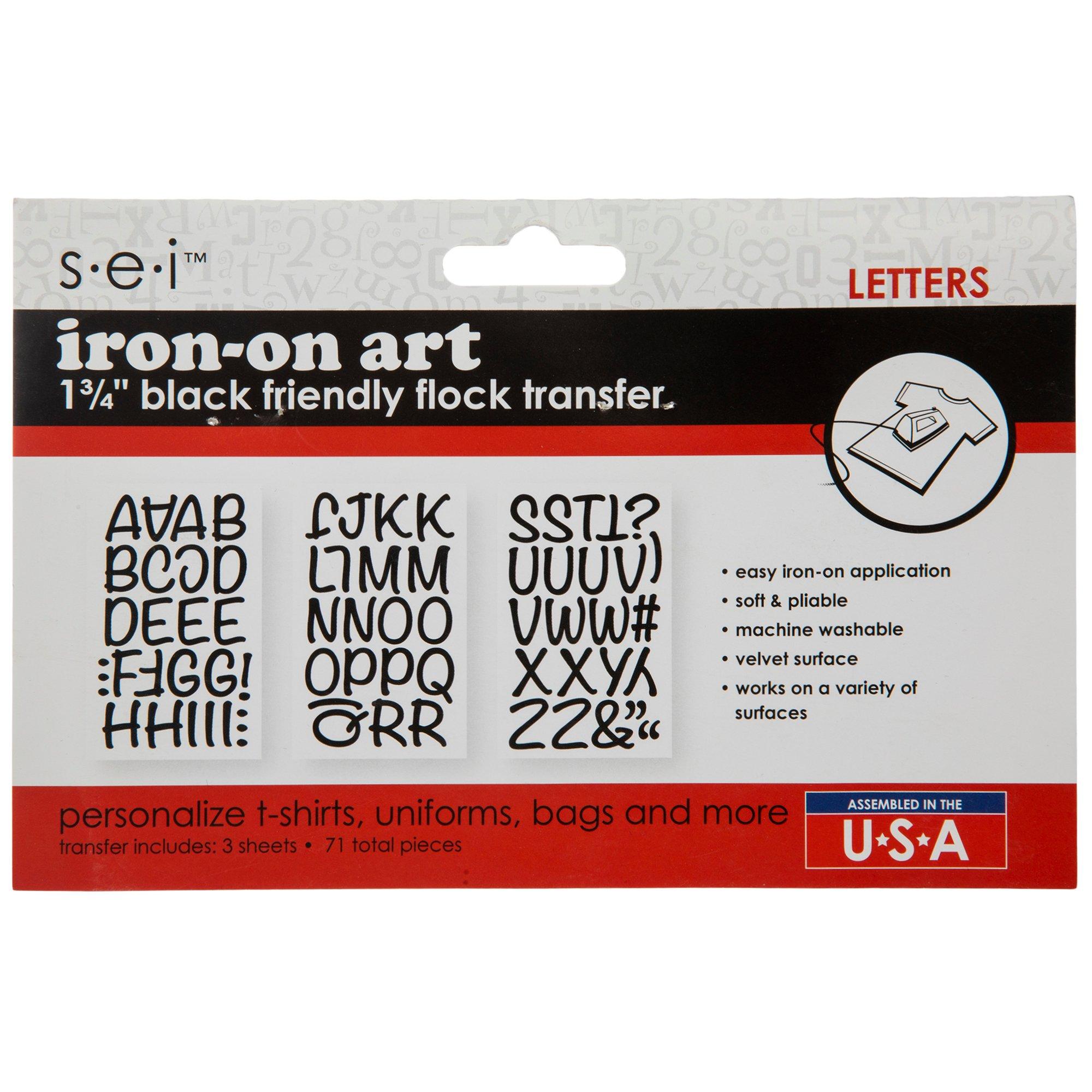Friendly Flocked Iron-On Transfer Alphabet