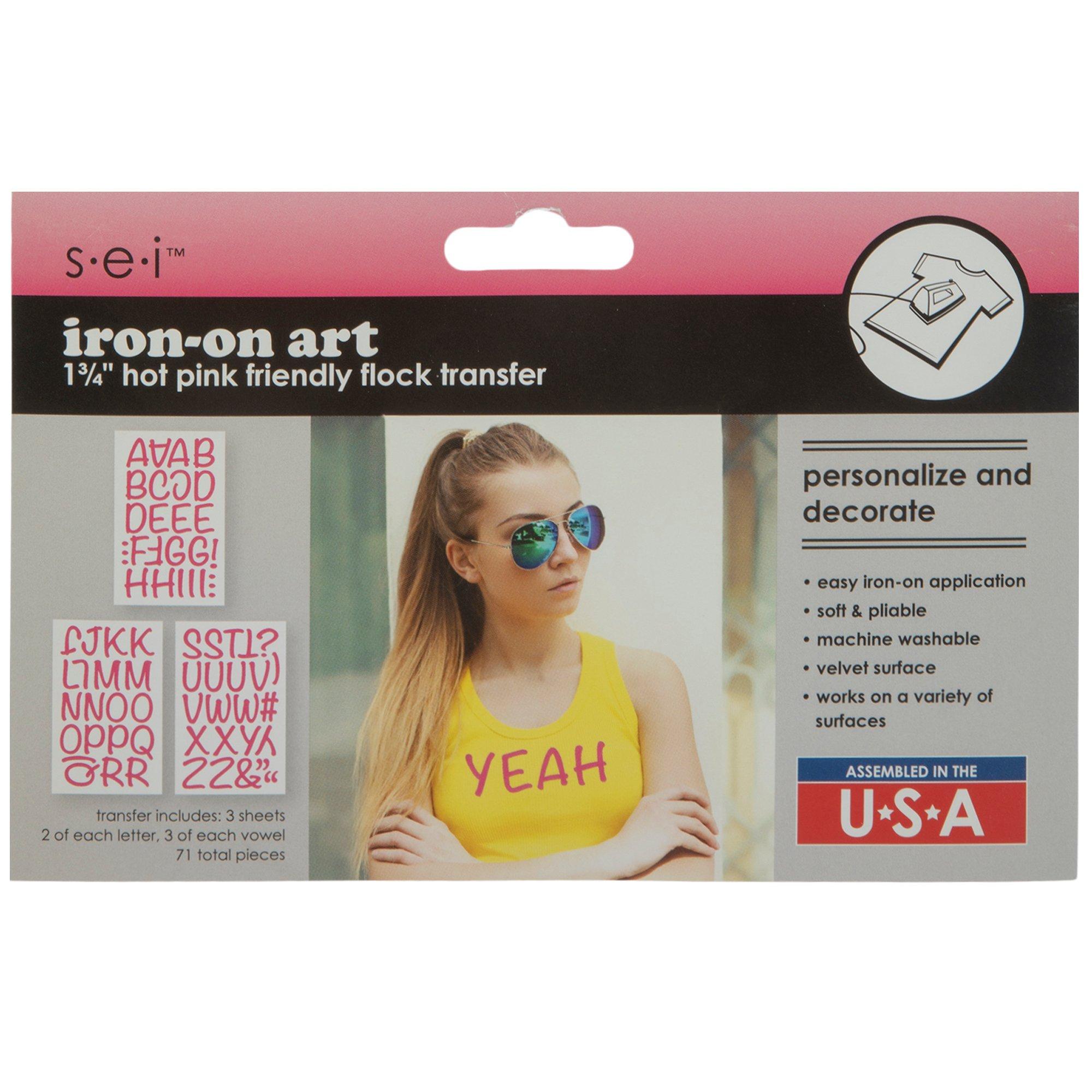 Friendly Flocked IronOn Transfer Alphabet Hobby Lobby 1550540