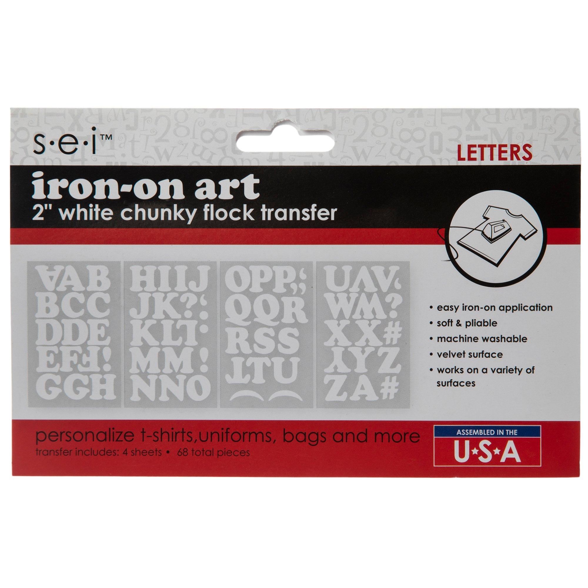 Chunky Flocked Iron-On Transfer Alphabet | Hobby Lobby | 1550672