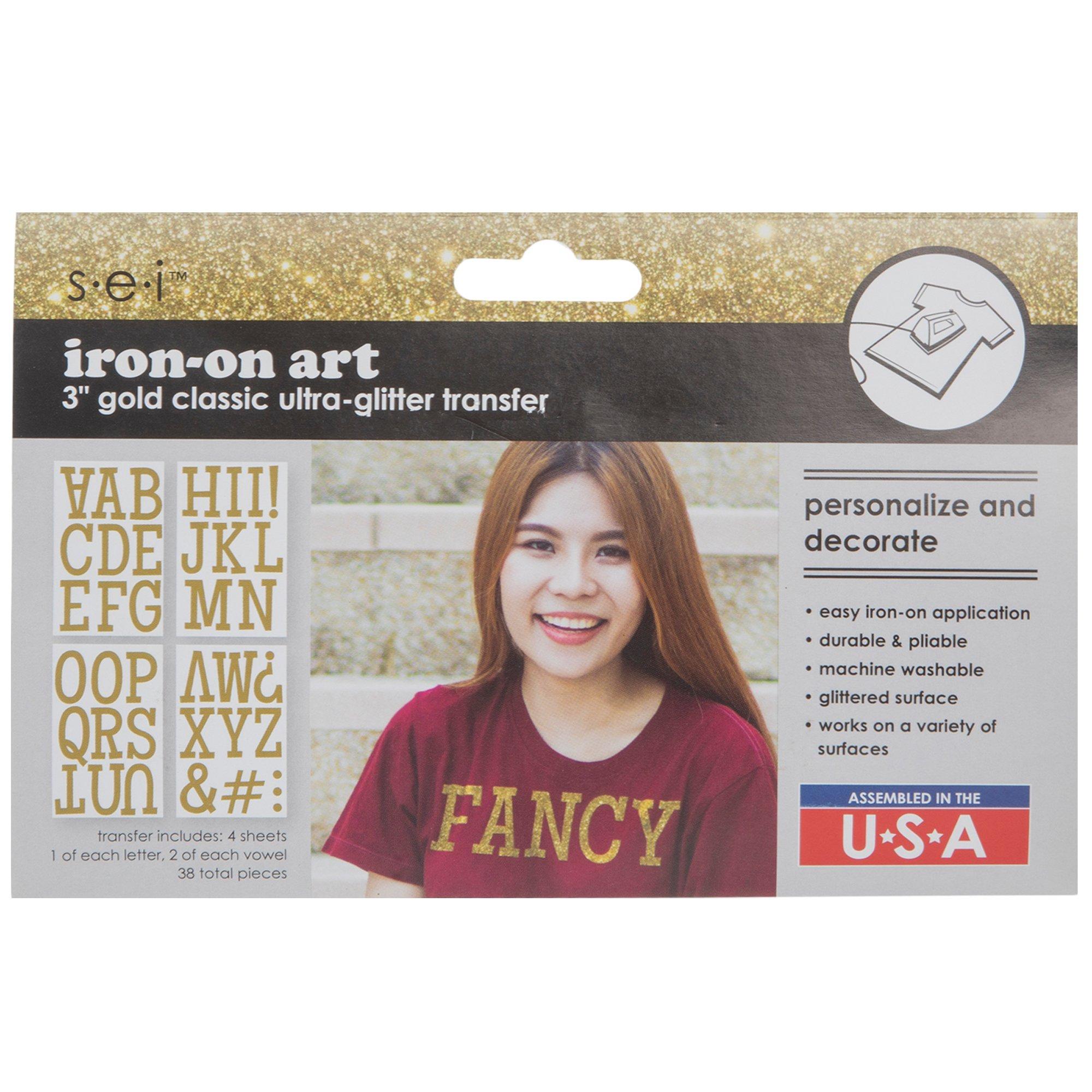 Glitter Alphabet Iron-On Transfers | Hobby Lobby | 1550755