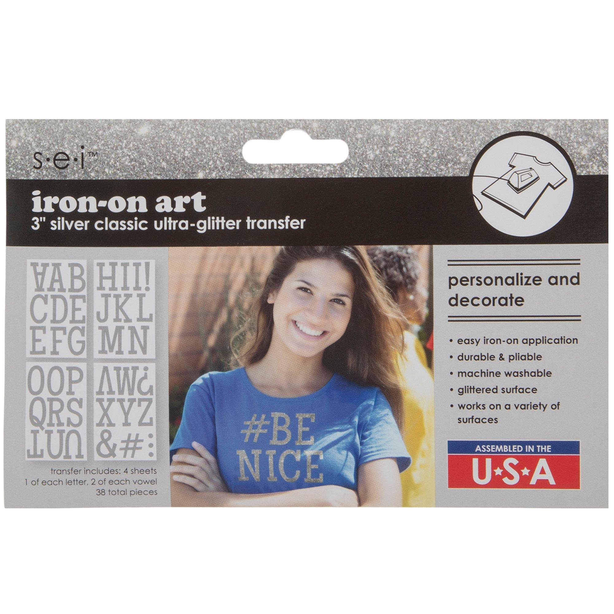 Glitter Alphabet Iron-On Transfers | Hobby Lobby | 1550763